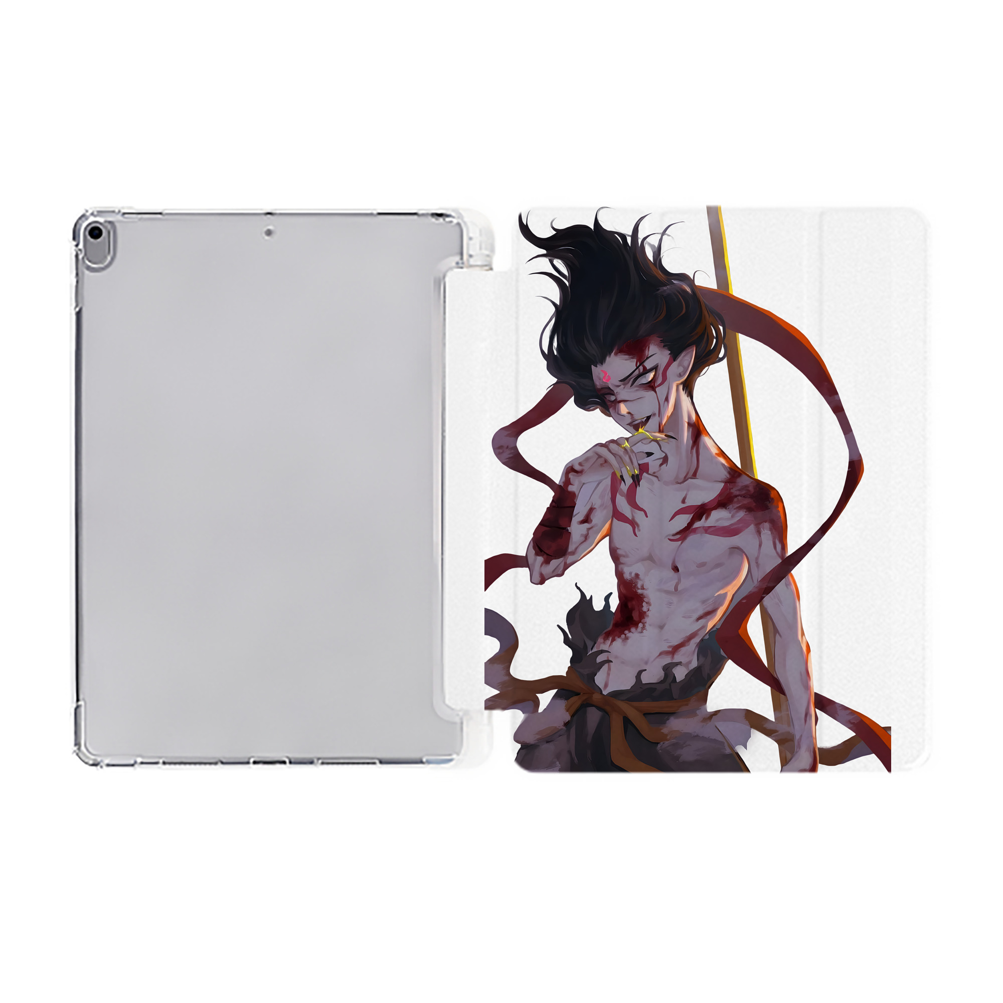 （画像用） Ne Zha 2 ナタ 魔童の大暴れ IPad ケース ペン収納付き 三つ折りスタンド PUレザー×シリコン 対応機種9.5/10.5/10.9インチ
